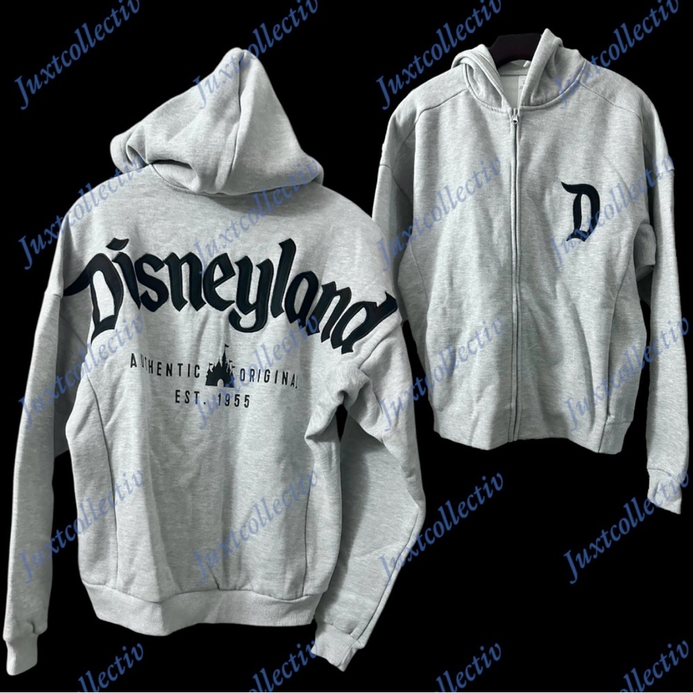NWT Disneyland Logo Gray Zip Hoodie